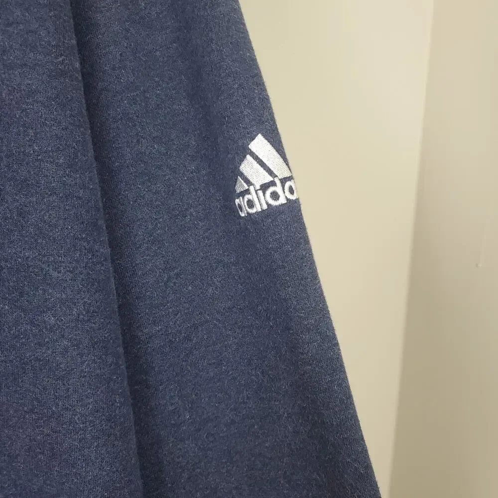 ADIDAS Navy Blue Quarter Zip Pullover Sweatshirt